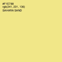 #F1E788 - Sahara Sand Color Image